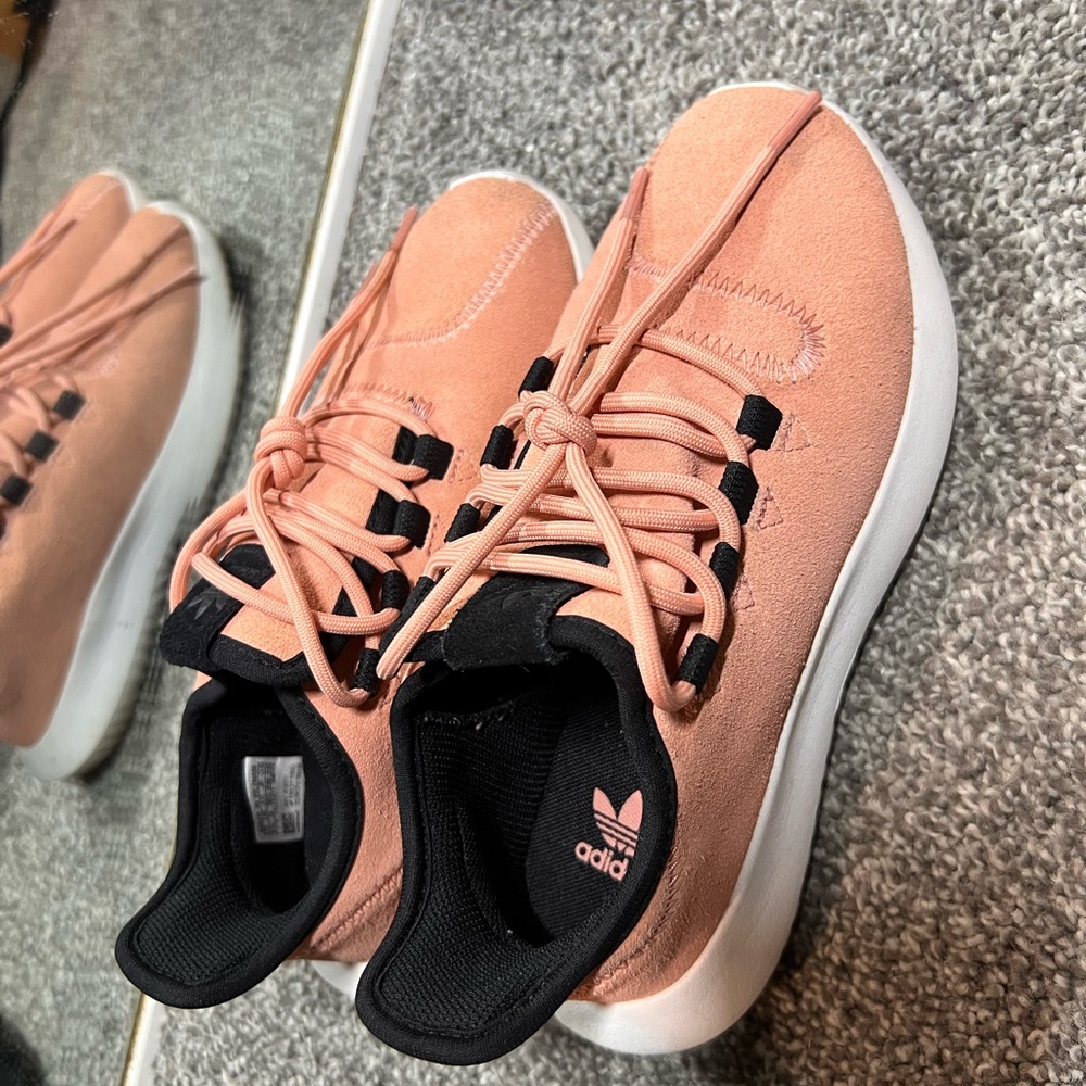 Adidas Women's Coral and Black Sneakers